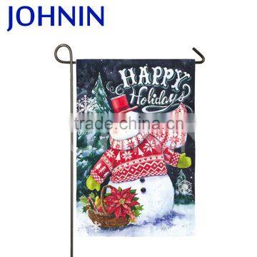 OEM Durable Full Color Printing Polyester Christmas Garden Flag