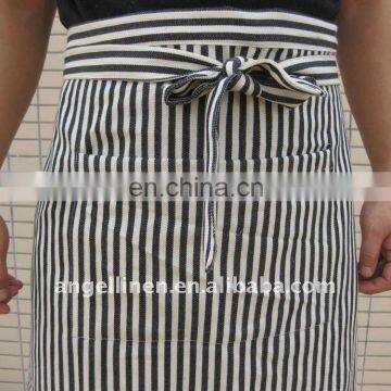 Stripes apron in soft jean fabric,100% cotton