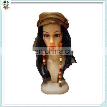 Caribbean Pirate Scarf Beaded Halloween Party Wigs HPC-0028