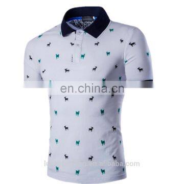 Custom Men's Fashion Short Sleeve Full Printed Polo T Shirt
