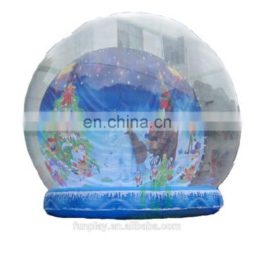 HI giant clear christmas inflatable snow tent christmas human snow globe for sale