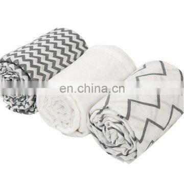 Elinfant Customized packaging organic cotton muslin baby swaddle blanket