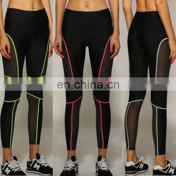 Wholesale unique mesh design fitness leggings gym clothing wear