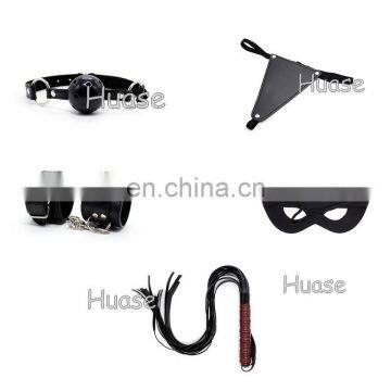 Sexy Adult Bondage Toy Set 5pc Bondage Kit Eye Mask Whip Hand Cuff Gag G-string photo-2