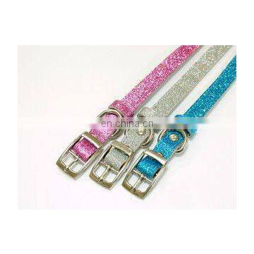 genunin leather fantasy diamond dog collar
