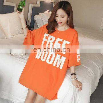 Factory stock wholesale fat women t shirt plus size fashion casual cheap t shirt