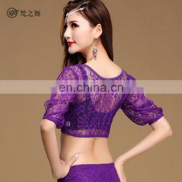 S-3101 Hot Sexy Flower High Quality Lace Belly Dance Top photo-5