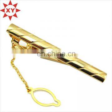 Gold plating clip on tie clip hardware with box