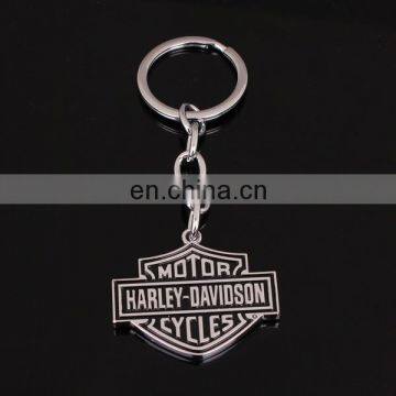 custom logo zinc alloy keychain with stamp back