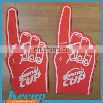 Wedding Decoration & Gift Use Logo Printed NO. 1 shape Foam Fingers for Competitor