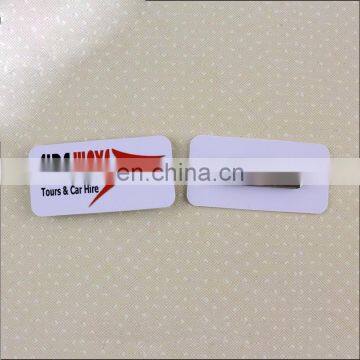 reusable plastic magnetic name badge