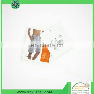 Short Pants Men clothing rfid hangtags print price tag labels for clothes