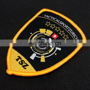 fabric custom security iron on embroidered badges for jacket