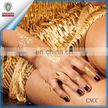 Temporary Tattoo Sticker Body Art Flash Metallic Temporary Tattoos Gold Tatoos