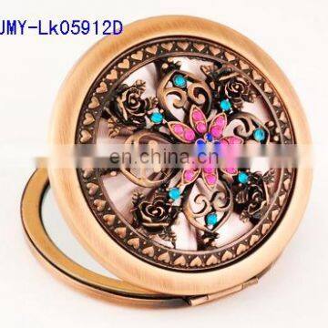 3D Hollow Decoration Antique Metal Pocket Makeup Mirror photo-6