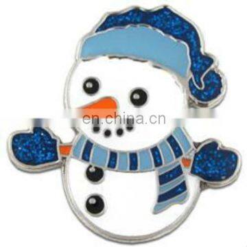 CUTE CARTOON FUNNY SNOWMAN LAPEL PIN CHRISTMAS GIFT