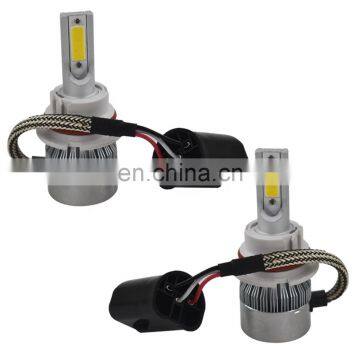 NEW 9007 HB5 3000K Yellow 7600LM COB LED Headlight Bulbs Kit High & Low Beam