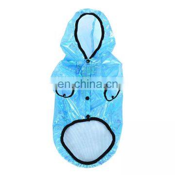 Best Sell Transparent Waterproof Pet Dog Raincoat Blue