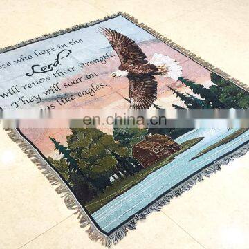 RAWHOUSE Woven Throw Tapestry Wall Hanging Sofa Cover Blanket With Fringe Jacquard Blanket photo-2