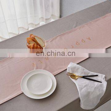 RAWHOUSE Pink Velvet Table Cloth Polyester Table Cover photo-2