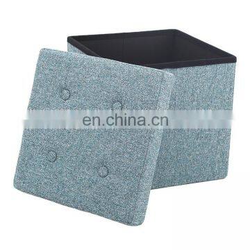 RTS Europe Market Unique Square Footrest Storage Ottoman for Living Room