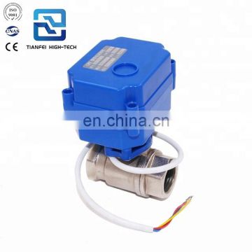 3.6V Li battery operated water valve ball valve ,DC9-24V motor valve for NORMAL CLOSED stainless steel