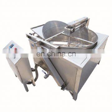 factory supplier LGP gas electric heating batch type deep fryer peanut cashew nut almond hazel nut walnut chip frying machine