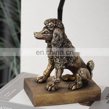 New Arrival Dog Animal Desk Lamp European Bedside Decoration Gold Table Lamp for Gifts photo-4