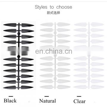 Professional Nail Art 240tips artificial nail tips false nail color chart display 10 Sheets/bags