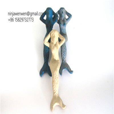 New Arrive Cast Iron Mermaid Decoration Metal Mermaid for House photo-4
