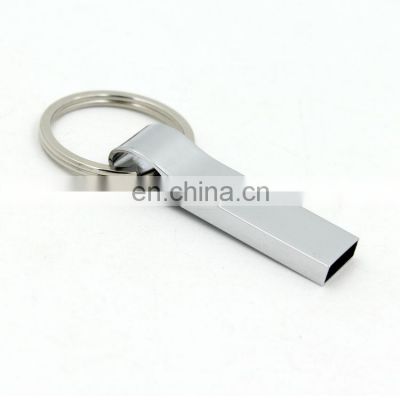 2020 metal usb 2.0 3.0 iron steel flash drive 4gn 8gb metal memory stickers with keychain ring