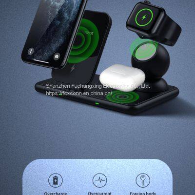 4 in 1 15W Wireless Charger Stand For IPhone12 11 Pro XSMAX Samsung S21 S20 S10 S9 Fast Charging Dock Station Phone photo-4