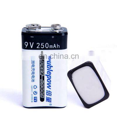 Customized logo 9v battery rechargeable nimh prismatic battery