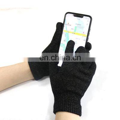 Black Fiber Antibacterial Touch Screen Gloves Copper Compression Touch Screen Gloves