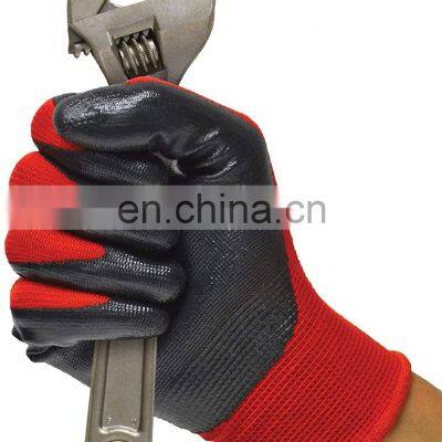 Cheapest Anti Slip Smooth Nitrile Coated Gloves Nitrile Construction Work Gloves Oil Resistant Industry Gloves For Asphalt photo-3