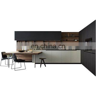 Foshan Wholesale High Gloss Plastic Lacquer Wood Modern Designs White Kitchen Cabinet Melamine Kitchen