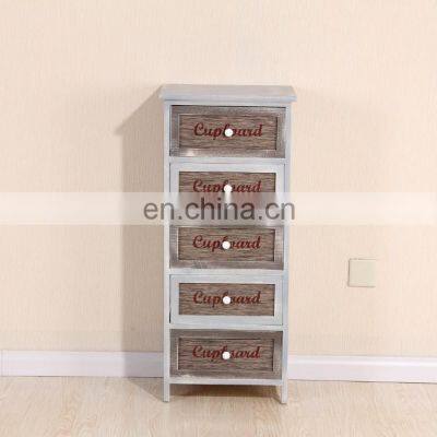 Indoor Solid Wood Vintage 4 Drawers Storage Cabinet photo-4