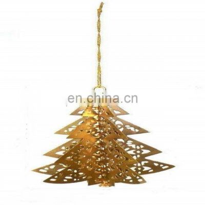 gold plated christmas tree hanging for decor