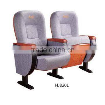 Durable hall chair auditorium seat design with writing tablet HJ8201-E