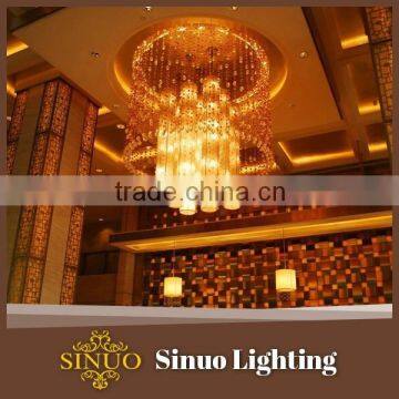 Oval crystal ball shape crystal hotel chandelier crystal big