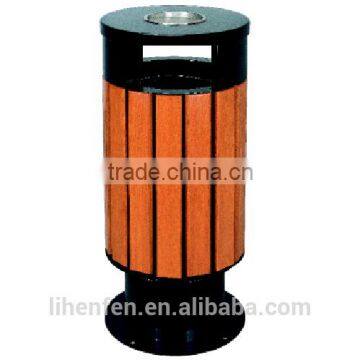 Plastic Wooden Stylish Hot Sale Outdoor Garbage Bin photo-6
