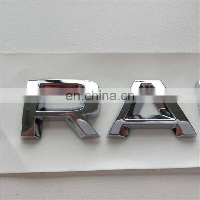 Chrome Custom 3D Plastic Auto Letter Nameplates Car Lettering Badge Sticker