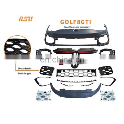 Modified auto parts for VW GOLF 8  front bumper  body kit and fog lamp 2018-2021 upgrade to GOLF 8 GTI