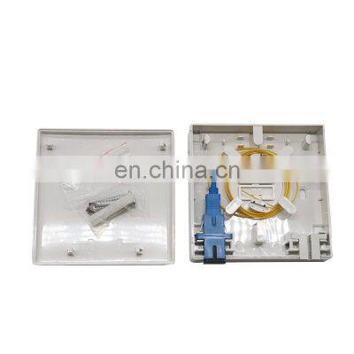 FTTH Mini Optical Terminal Box Plastic 86 Face Box Wall Outlet Fiber Optic Distribution Box