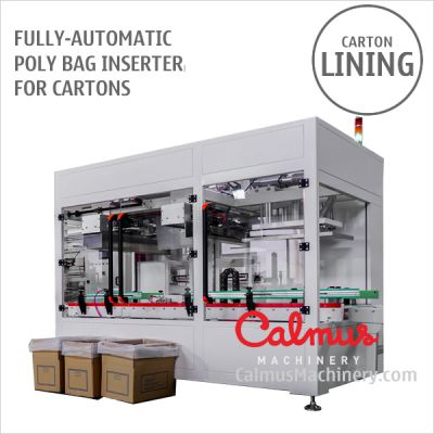 Poly Bag Inserter for Placing Liner in Carton