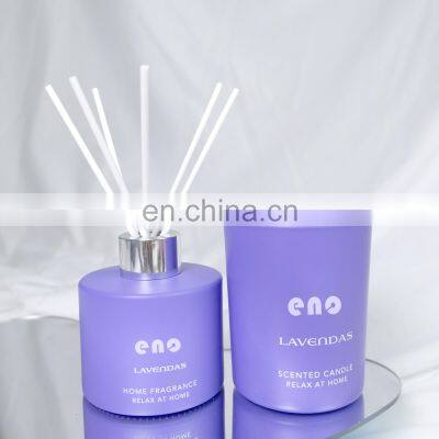 ENO custom luxury reed diffuser and Scented candle set 5.5oz Scented candle gift set 2 in 1 fragrance aroma for home decoration