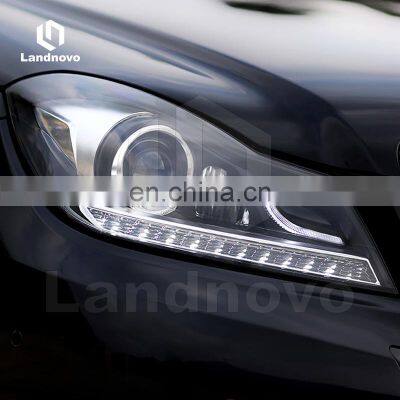 Landnovo Upgrade Car LED Headlight For 10-14 Mercedes W204 C260 C200 C300 Headlamp
