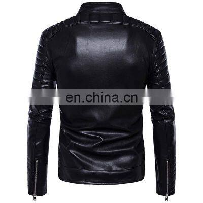 2022 Arrival Unisex Design Color Block Men Genuine Leather Jacket Custom High Quality Men Leather Jacket photo-2