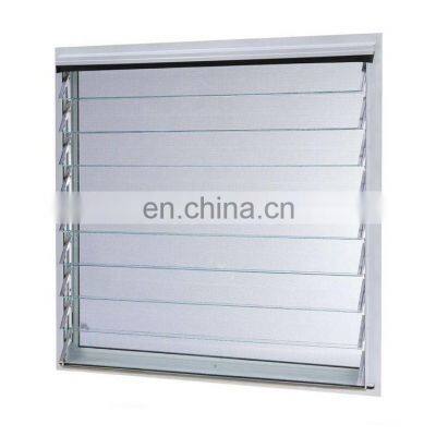 aluminum metal frame inside shutters windows interior waterproof tempered glass louver window