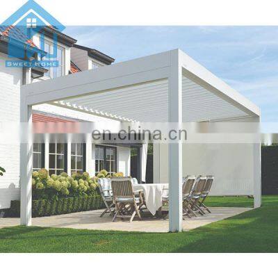 Modern Design Patio Roof Motorized Aluminum Garden Pergola For Swimming Pool